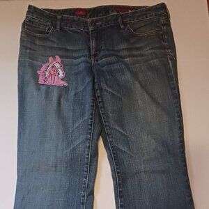 X2 Quality Denim Slim W10 Low Rise Boot Cut Dark Wash Jeans Sz 12 Long